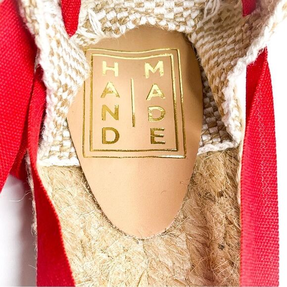 🍋 Hand Made • NEW Women’s Catalan Espadrilles Dali Special Intense Red Sz 39EU - Picture 7 of 9